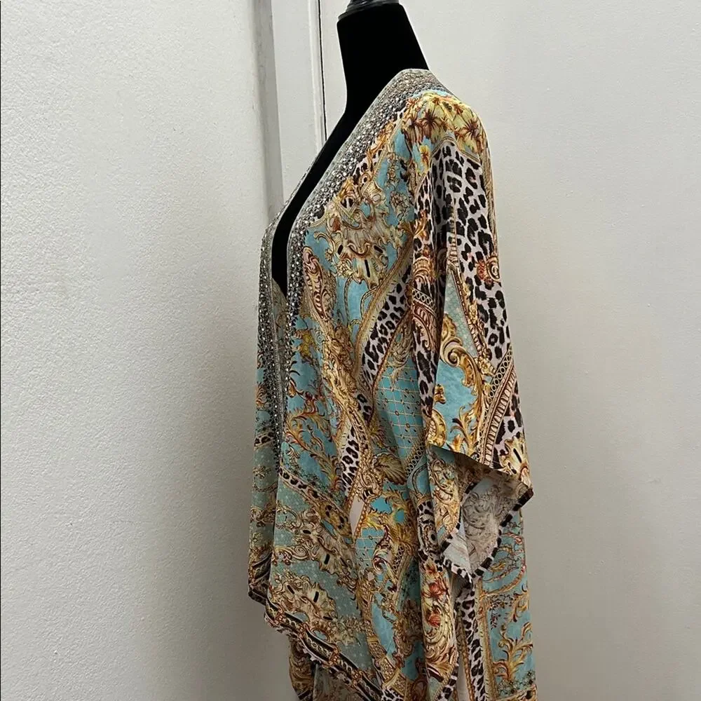 La Moda Clothing True Colours  Hi Lo Kimono Cover-Up, O/S